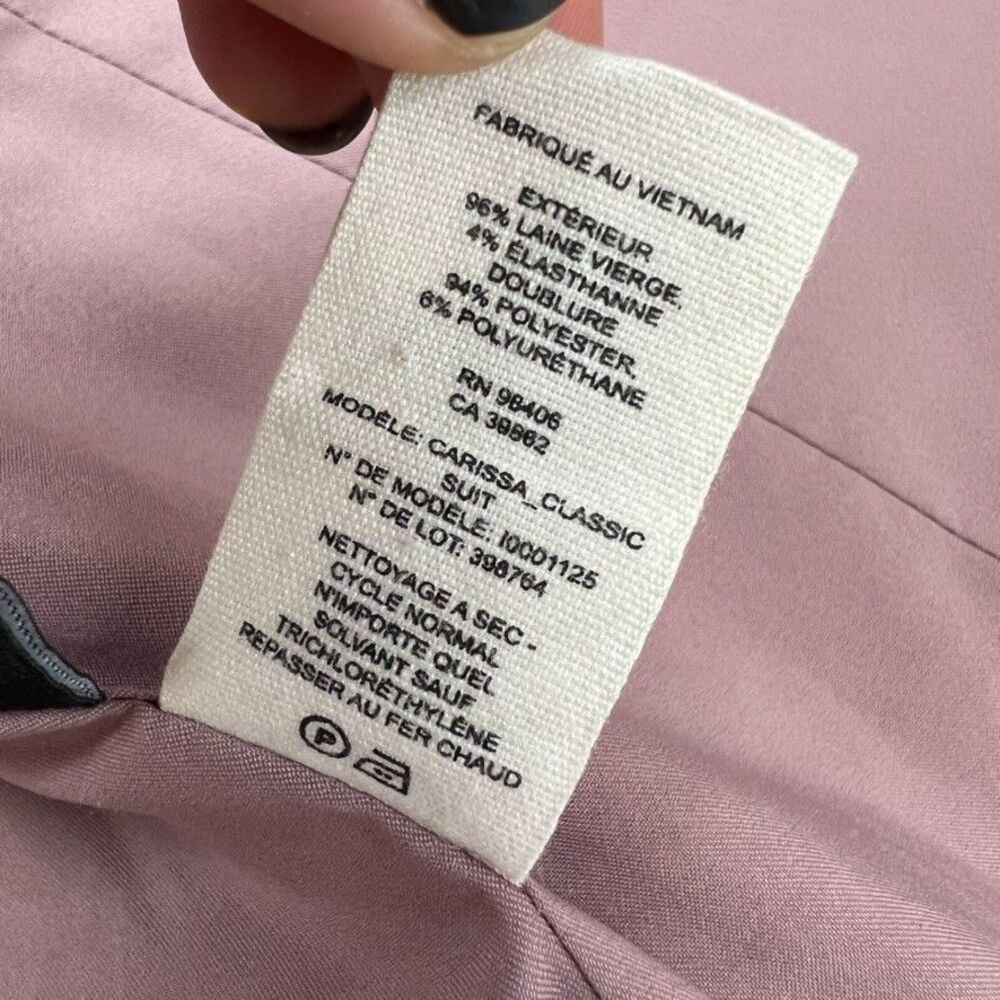 Theory Carissa Stretch Classic Dusty Lilac Two Button Suit Blazer Womens Size 6 - Picture 15 of 16